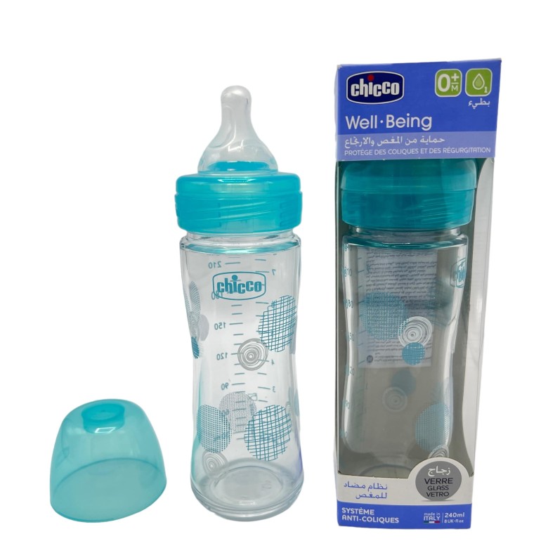 BIBERON CHICCO EN VERRE WELL BEING 240ML