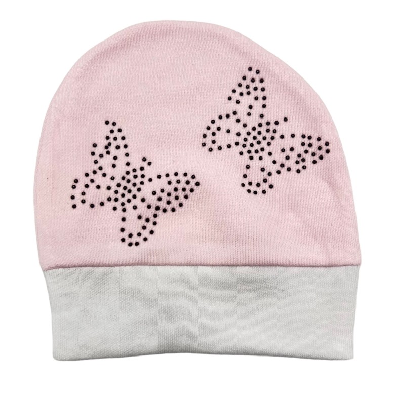 BONNET BEBE EN COTON PAPILLION NB13