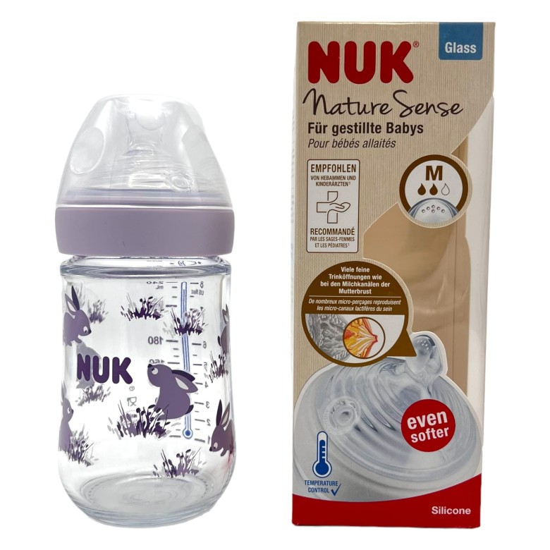 BIBERON NUK EN VERRE NATURE SENSE  240ML