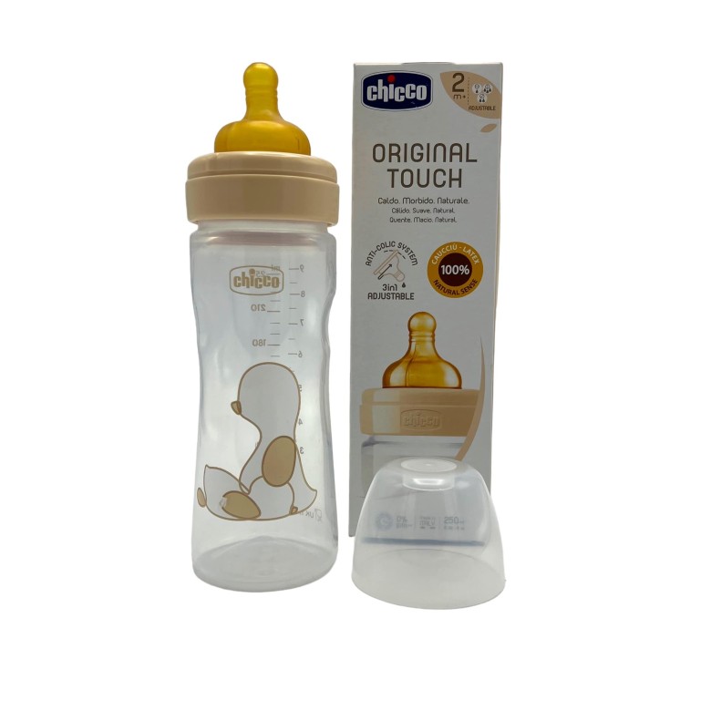 BIBERON CHICCO ORIGINAL TOUCH EN PLASTIQUE 250ML